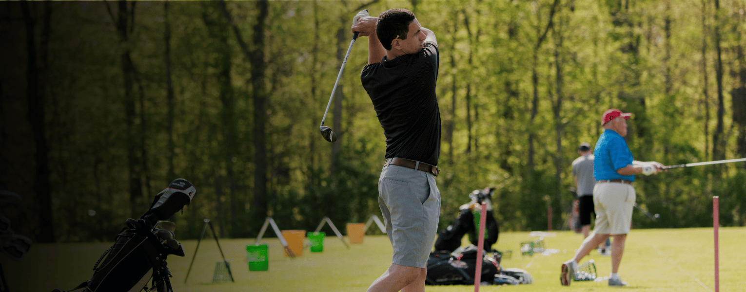 man golfing