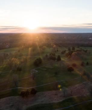 Aerial view of golf course