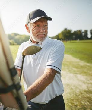 Man grabbing Clubs
