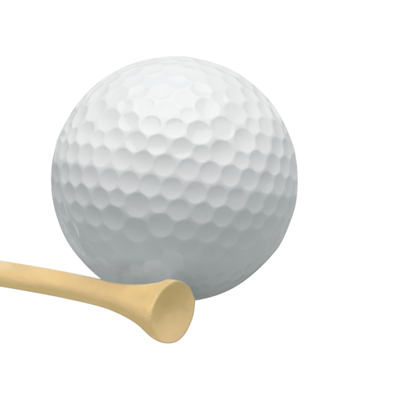golf ball and tee